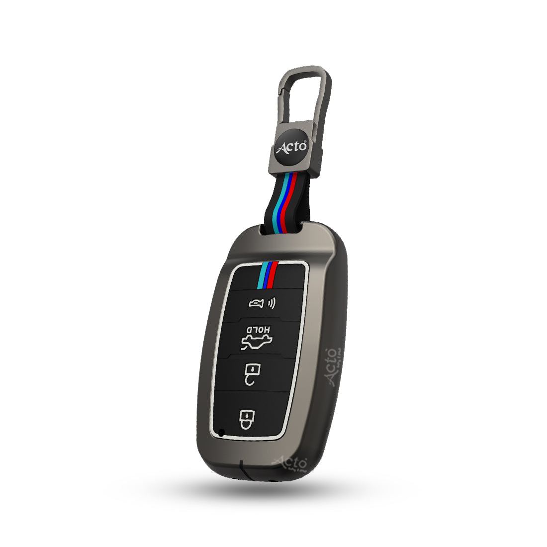 Acto Car Key Cover Metal Silicone Compatible with Kia Seltos