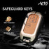ACTO Metal Leather Car key cover with key chain Compatible With Suzuki