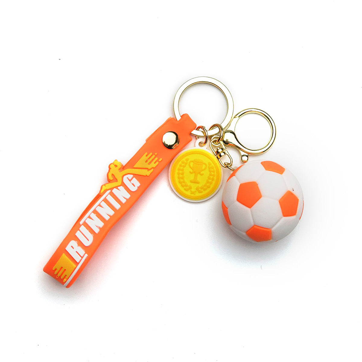 3D PVC Cartoon Keychain Football