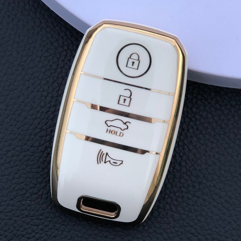 Acto TPU Gold Series Car Key Cover For Kia Sonet