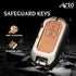 ACTO Metal Leather Car key cover with key chain Compatible With Suzuki