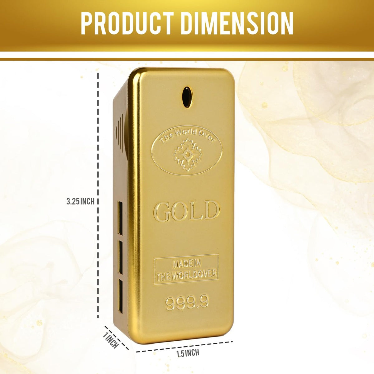 Car AC Vent Gold Biscuit Perfume Long Lasting Fragrance Spill-proof Auto Interior Accessories for Car & Offices (8ml)