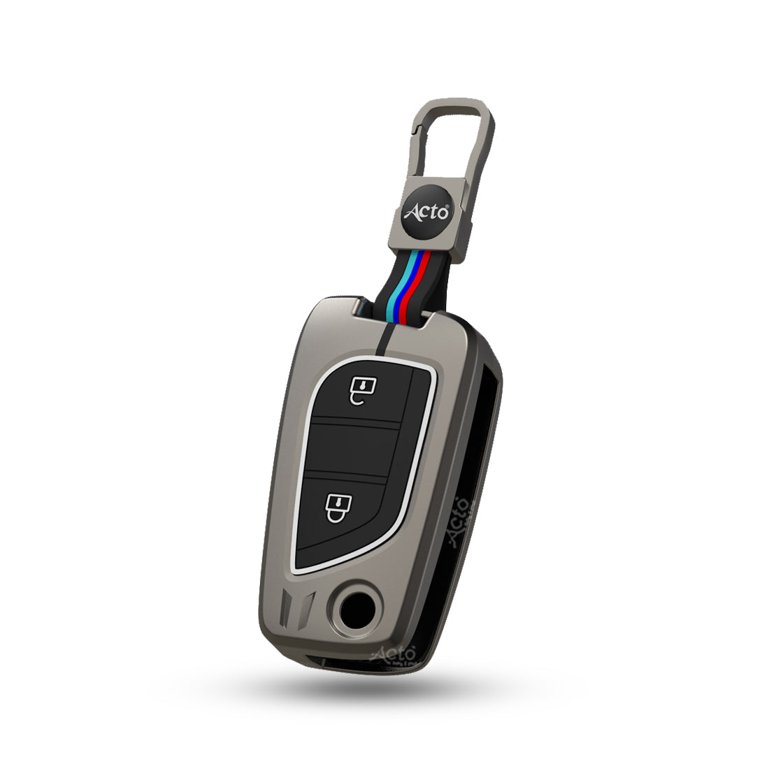 Acto Car Key Cover Metal Silicone Compatible with Toyota