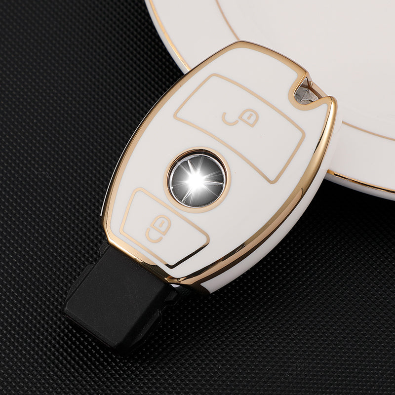 Acto TPU Gold Series Car Key Cover For Mercedes S-Class