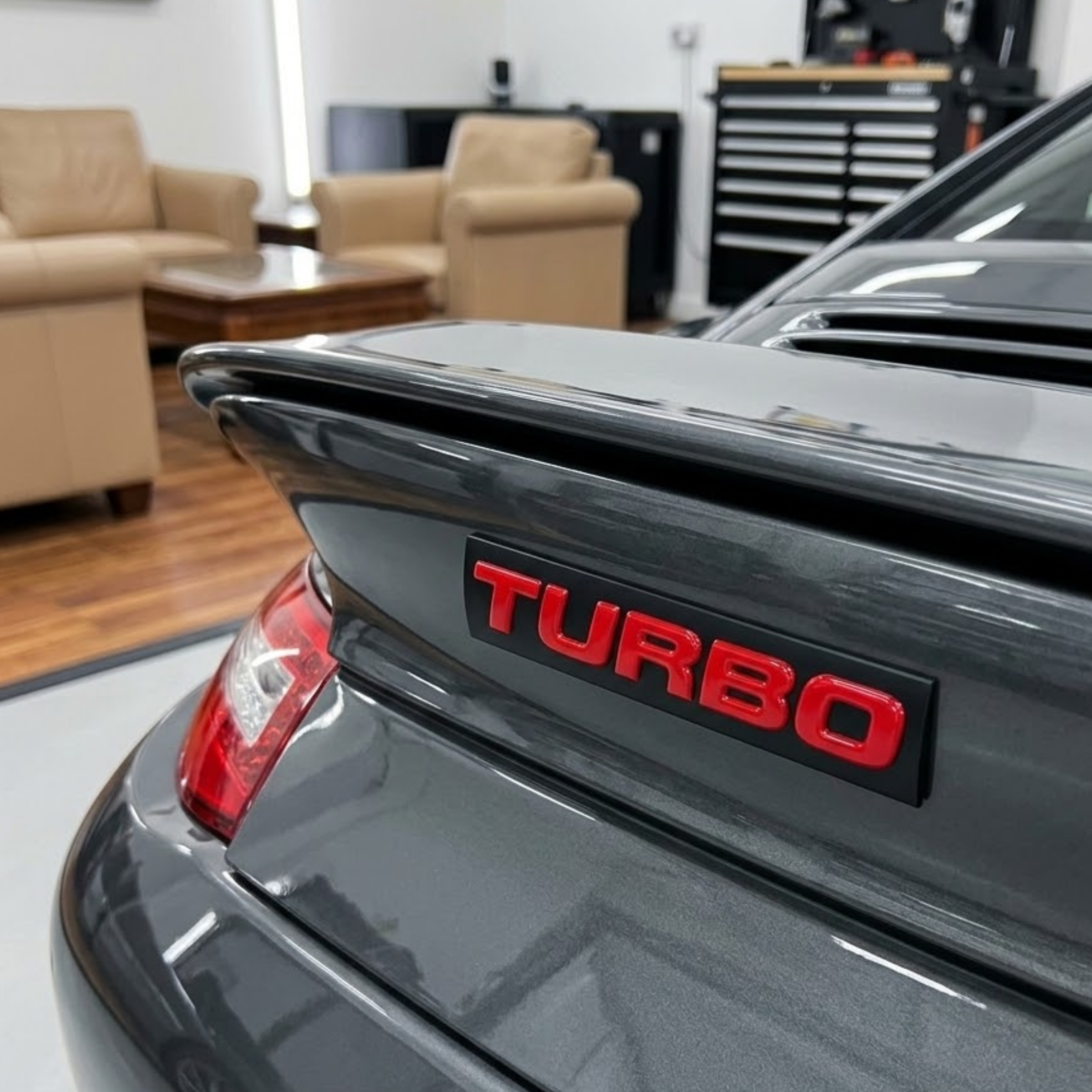 Carsonify 3D Metal TURBO Car Badge Emblem Sticker | Premium Aluminum Alloy Chrome TURBO Logo Decal | Self-Adhesive Metallic Badge for Car, Bike & SUV Exterior | Stylish Auto Styling Accessory