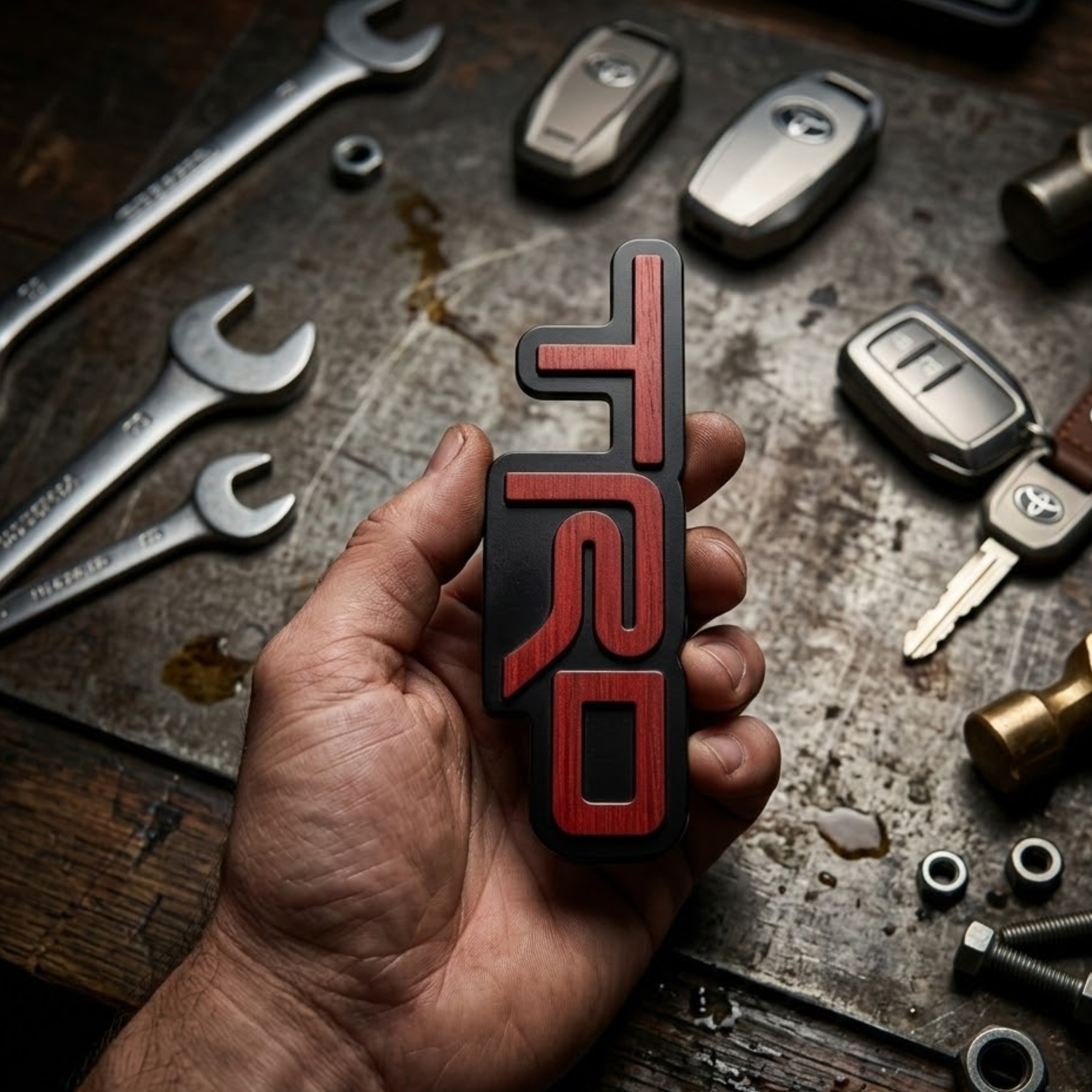 Carsonify 3D Metal TRD Car Badge Emblem Sticker | Premium Aluminum Alloy Chrome TRD Logo Decal | Self-Adhesive Metallic Badge for Car, Jeep & SUV Exterior | Stylish Racing Auto Decoration Accessory