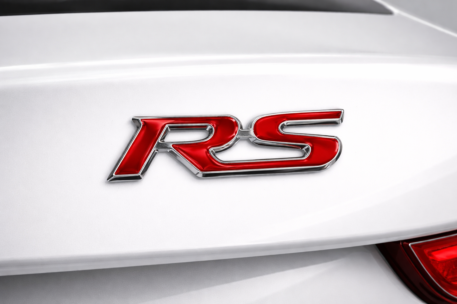 Carsonify 3D Metal RS Car Badge Emblem Sticker | Premium Aluminum Alloy Chrome RS Logo Decal | Self-Adhesive Metallic Badge for Car, Bike & SUV Exterior | Stylish Auto Decoration Accessory