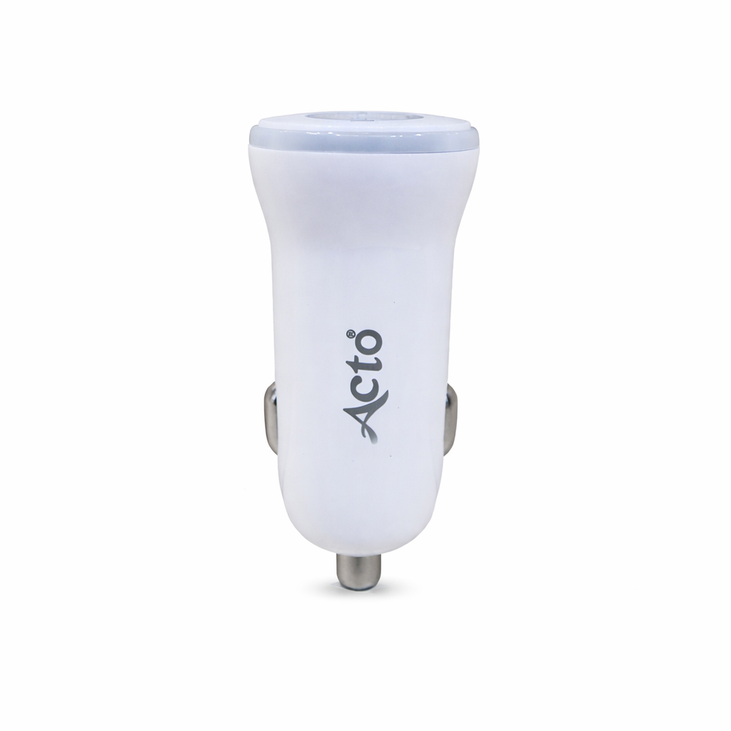 ACTO Saturn Car Mobile Charger with C to C Data Cable Fast Output QC3.0+30W PD Charger Pack of 1 Pcs