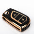 Acto TPU Gold Series Car Key Cover With TPU Gold Key Chain For Toyota Corolla Altis