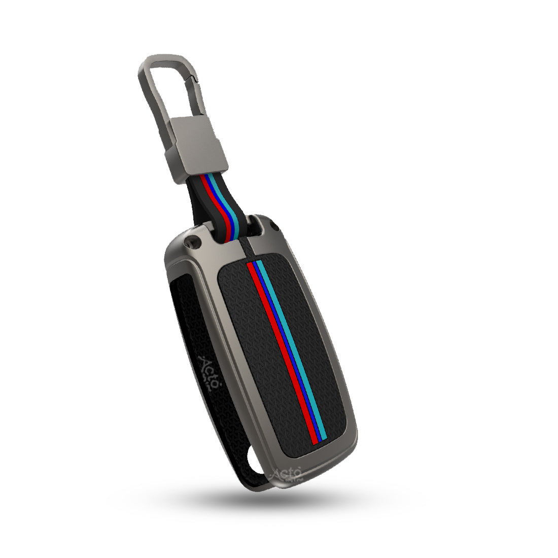 Acto Metal Sapphire Key Cover and Key chain Volkswagen & Škoda Ameo, Jetta, Octavia, Rapid, Vento, Fabia, Laura, Polo, Superb & Yeti Compatible with  Pack of 1 Set (Glow in the Night)