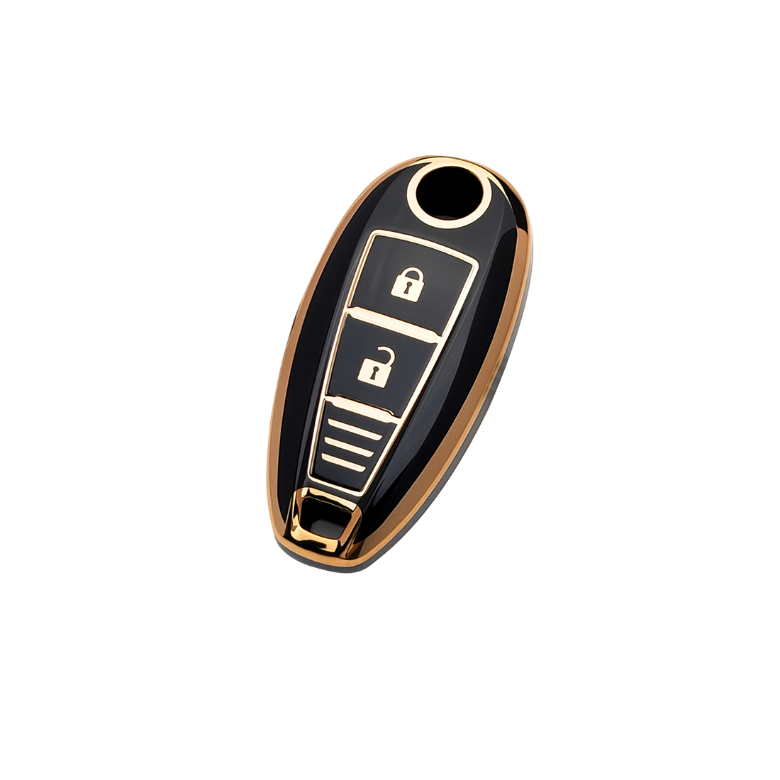 Acto TPU Gold Series Car Key Cover With TPU Gold Key Chain For Suzuki Ignis