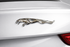 Carsonify 3D Metal Jaguar Car Badge Emblem Sticker | Aluminum Alloy Chrome Jaguar Logo Decal | Self-Adhesive Car & Bike Exterior Decoration | Premium Metallic Auto Styling