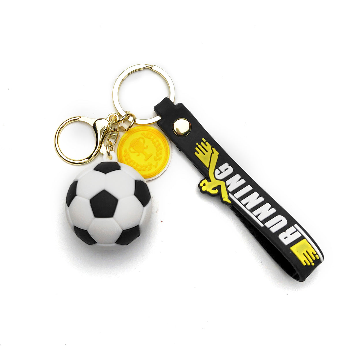 3D PVC Cartoon Keychain Football