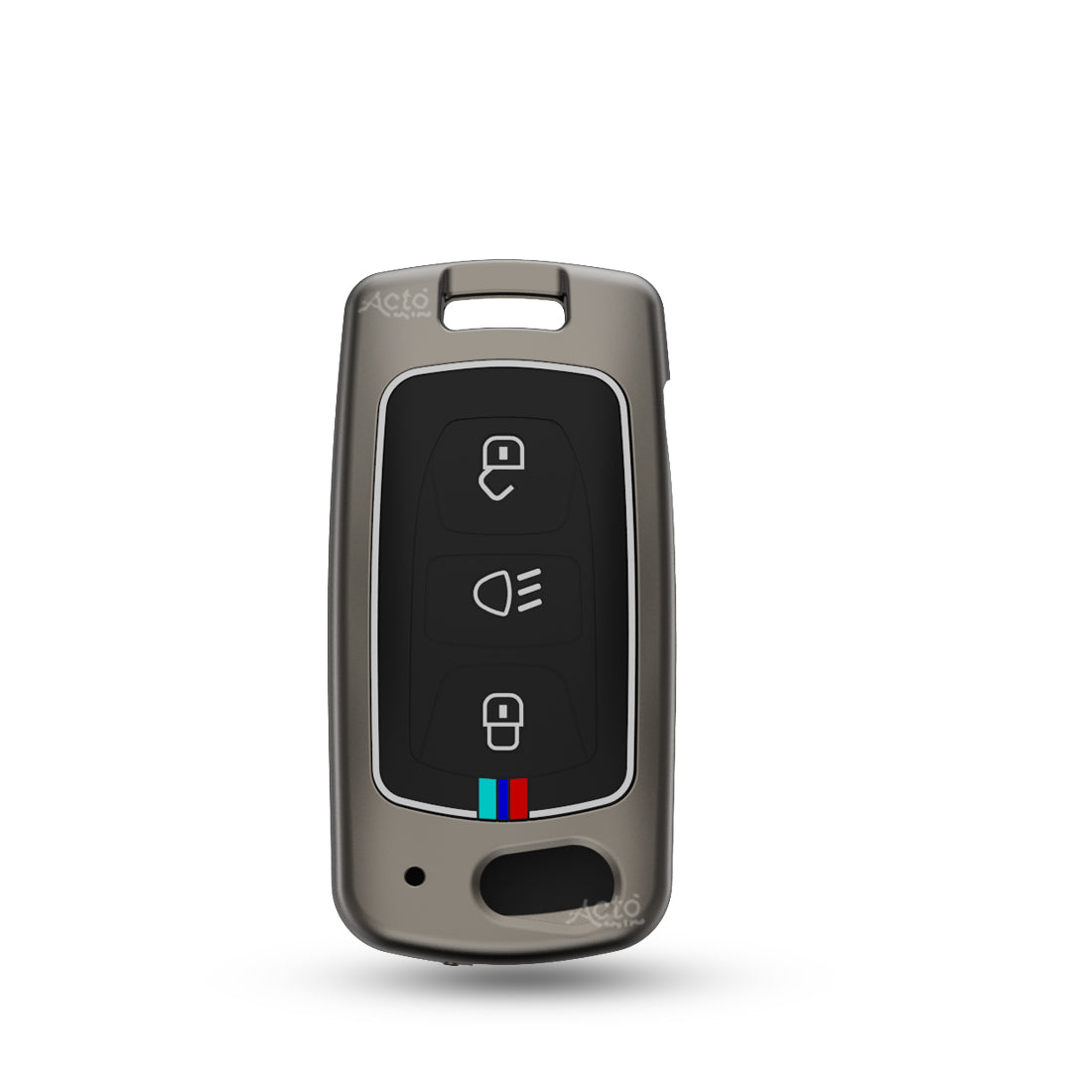 Acto Car Key Cover Metal Silicone Compatible with Tata