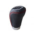 Design - SC Leather, Black & Red Gear Lever Shifter Knob with 4 Adapters