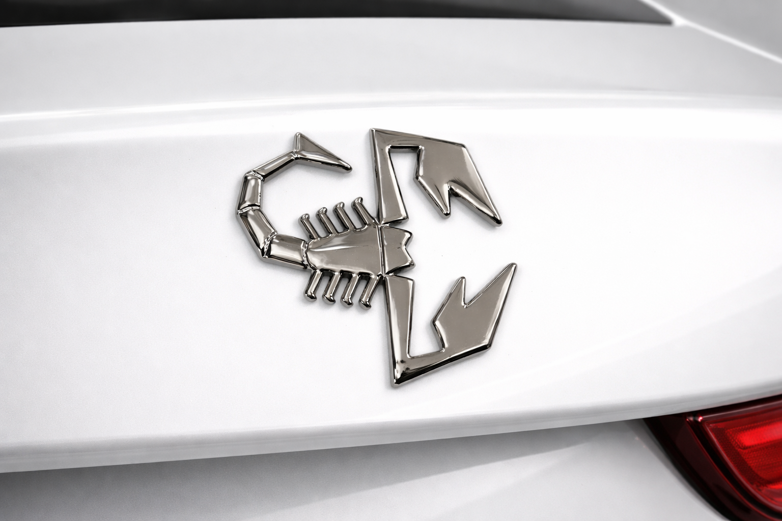 Carsonify 3D Metal Scorpio Car Badge Emblem Sticker | Aluminum Alloy Chrome Finish Scorpion Decal | Self Adhesive Logo for Car, Bike Exterior Decoration