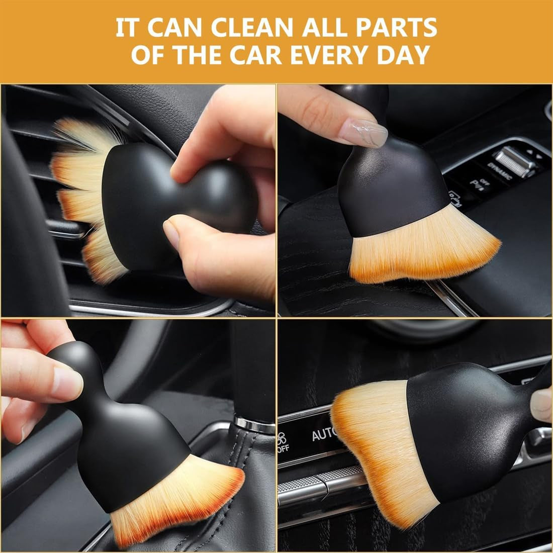 Interior Dust Remover Cleaning Brush for Multipurpose use Car Interior, AC Vent, Dashboard, Gadgers & Dust Dirt Area Cleaning