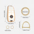 Acto TPU Gold Series Car Key Cover With Diamond Key Ring For Mercedes S-Class