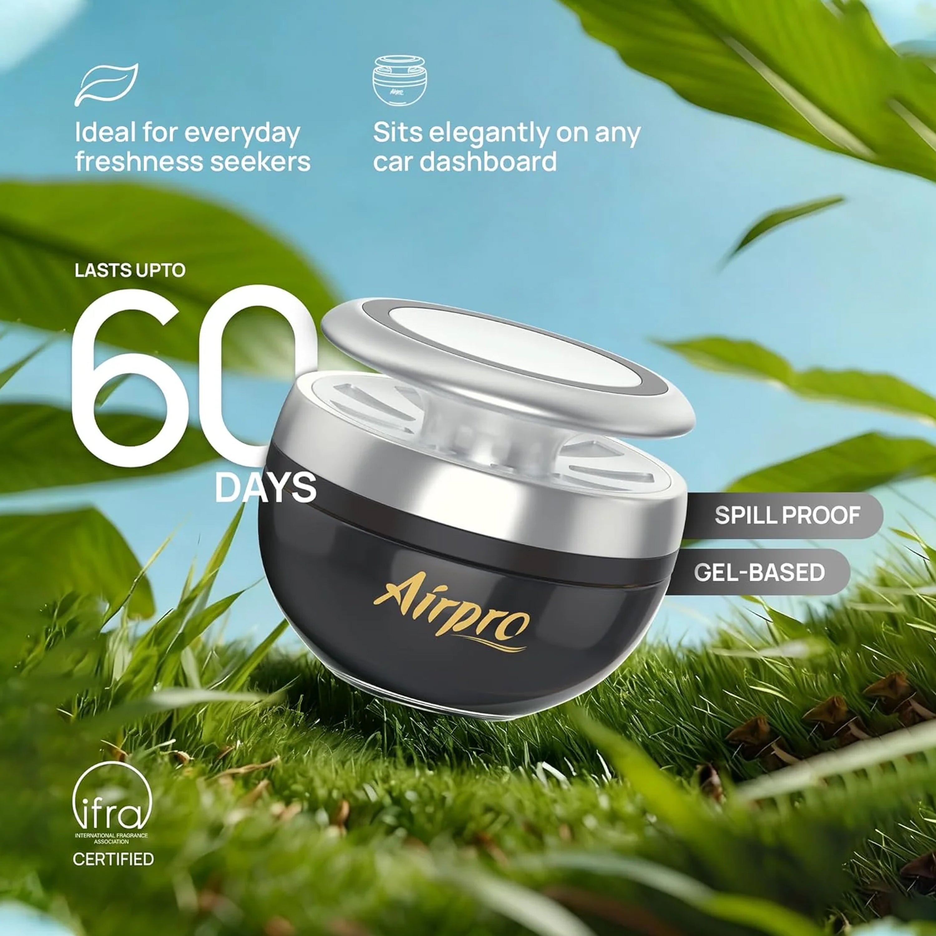 Airpro Luxury Popular Sphere Car Perfume/Air Freshners For Car Dashboard | Long Lasting Fragrance To Freshen'Up Your Car