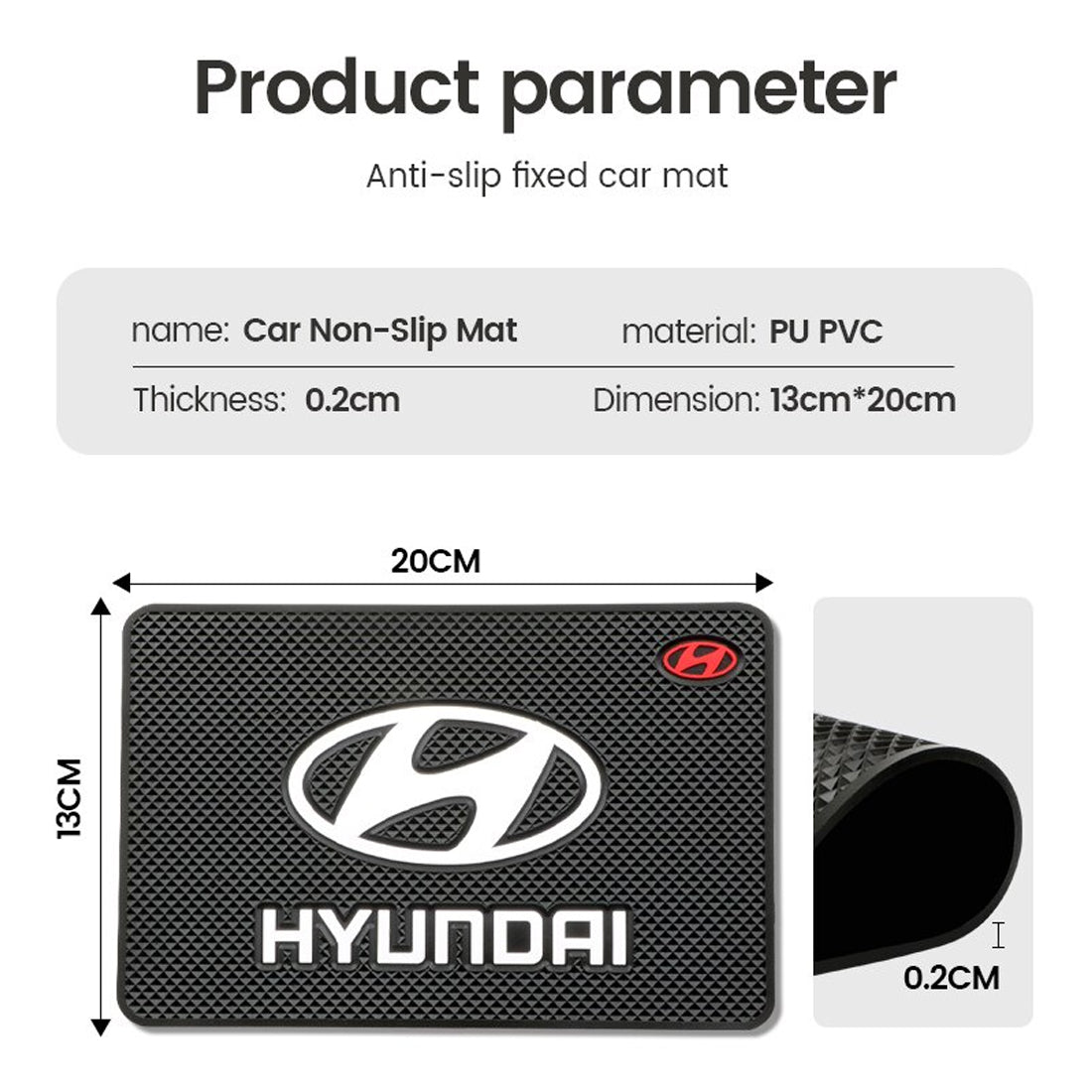 Universal Non-Slip Mat place Smartphone, Keychain or perfume on the Dashboard Sticky and Anti-Slip Rubber Mat