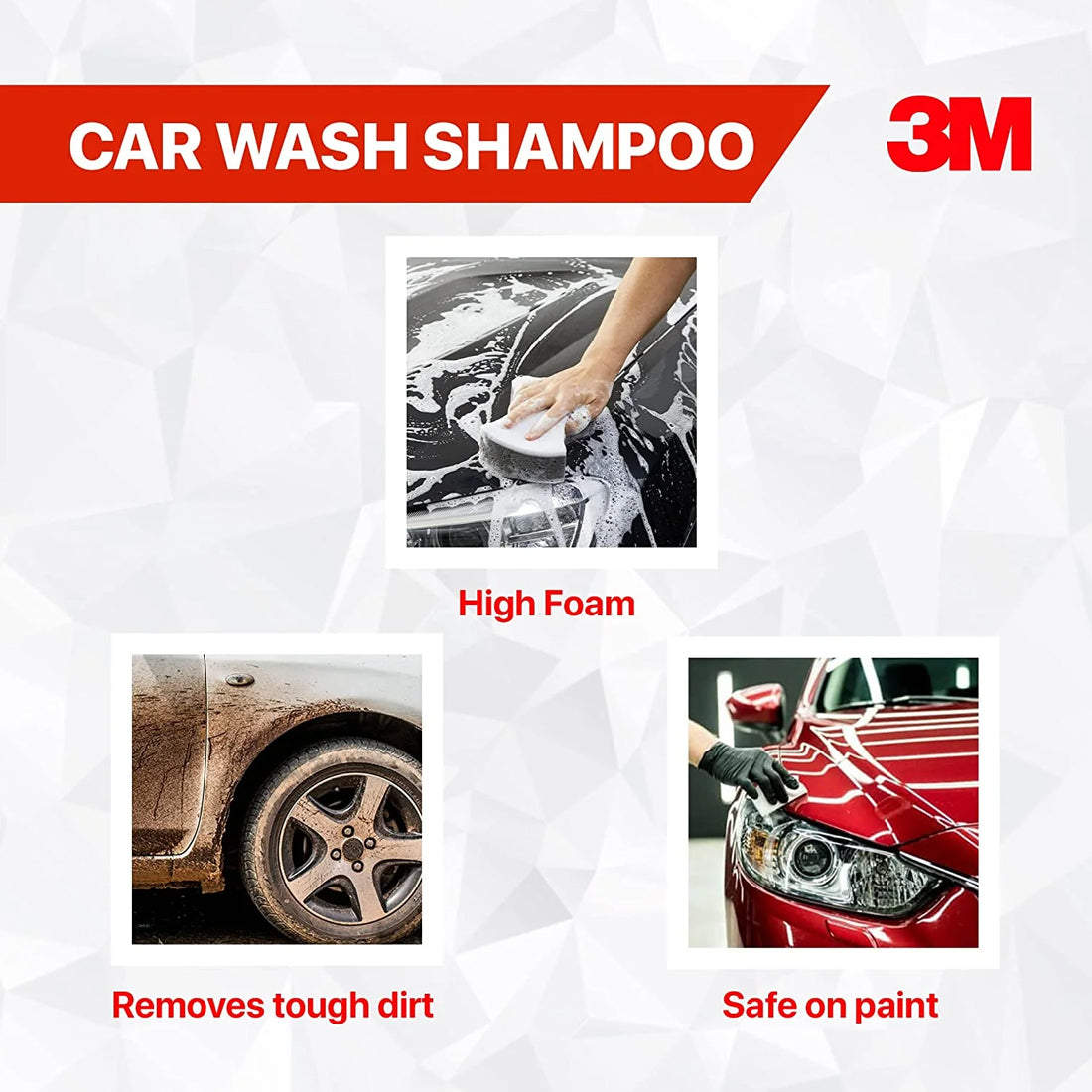 3M Car Wash Shampoo (1 Litre) | High Foam For Deep Cleaning | Remove Tough Dirt