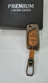 ACTO Metal Leather Car key cover with key chain Compatible With Toyota