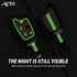 Acto Metal Sapphire Key Cover and Key chain Compatible with Suzuki Nippon Pack of 1 Set (Glow in the Night)