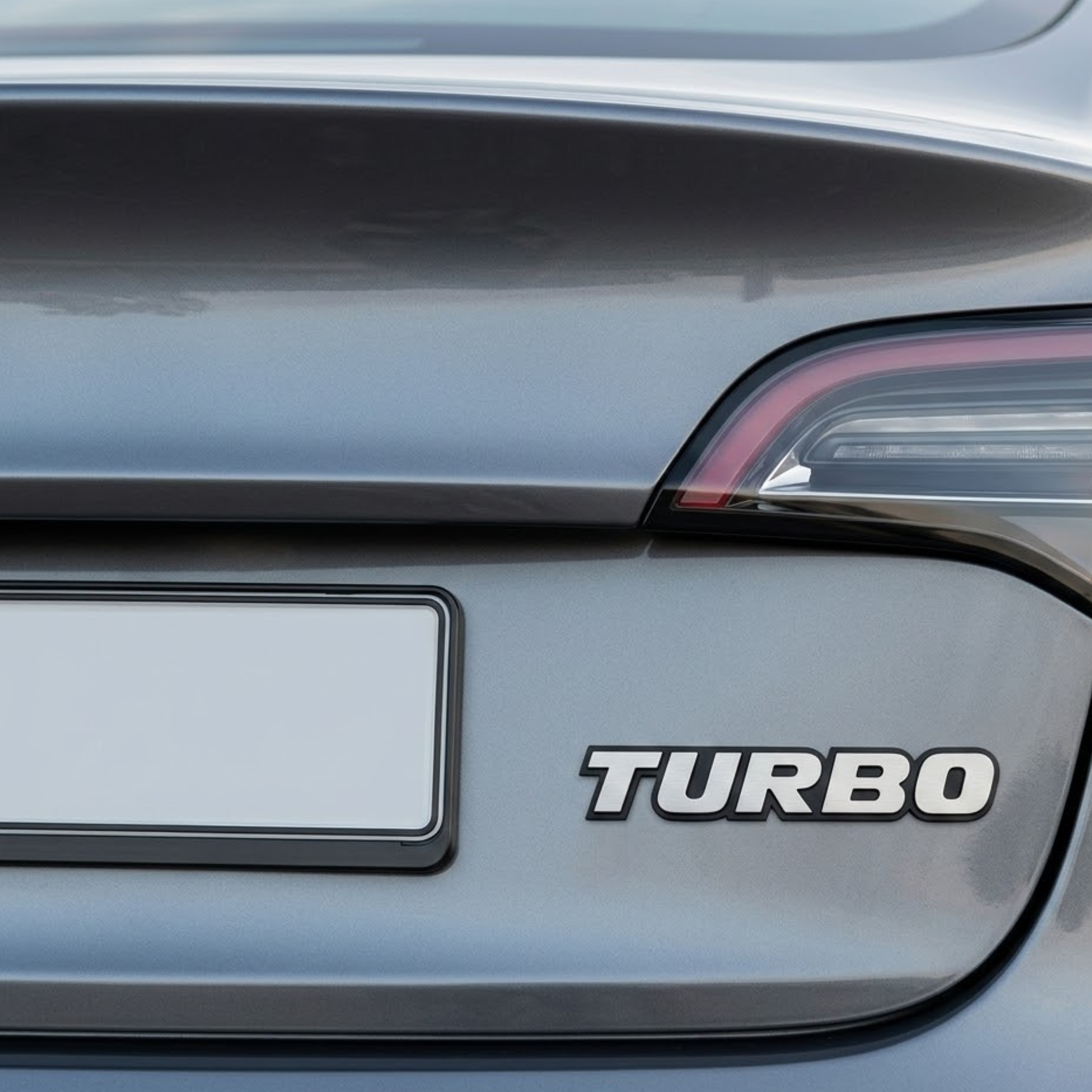 Carsonify 3D Metal TURBO Car Badge Emblem Sticker | Premium Aluminum Alloy Chrome TURBO Logo Decal | Self-Adhesive Metallic Badge for Car, Bike & SUV Exterior | Stylish Auto Styling Accessory