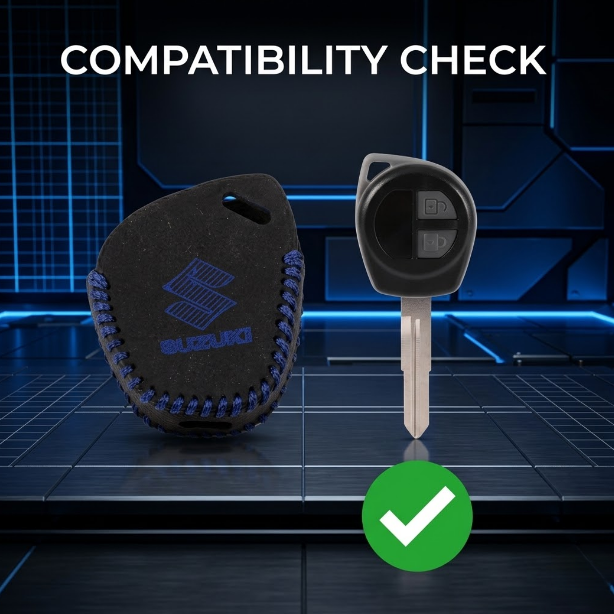 Maruti Suzuki Leather Key Cover for Alto, Brezza and many more - suz-1