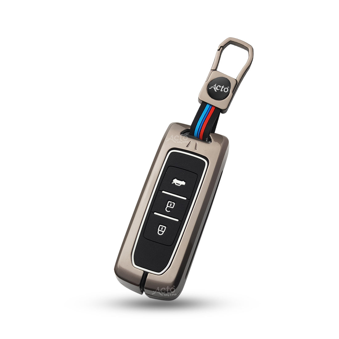 Acto Car Key Cover Metal Silicone Compatible with MG Hector