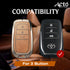 ACTO Metal Leather Car key cover with key chain Compatible With Toyota