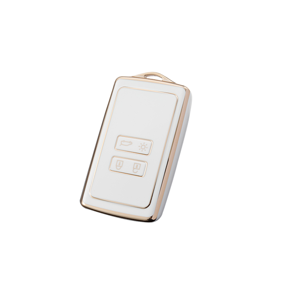 Acto TPU Gold Series Car Key Cover With Diamond Key Ring For Renault Triber