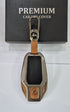 ACTO Metal Leather Car key cover with key chain Compatible With BMW