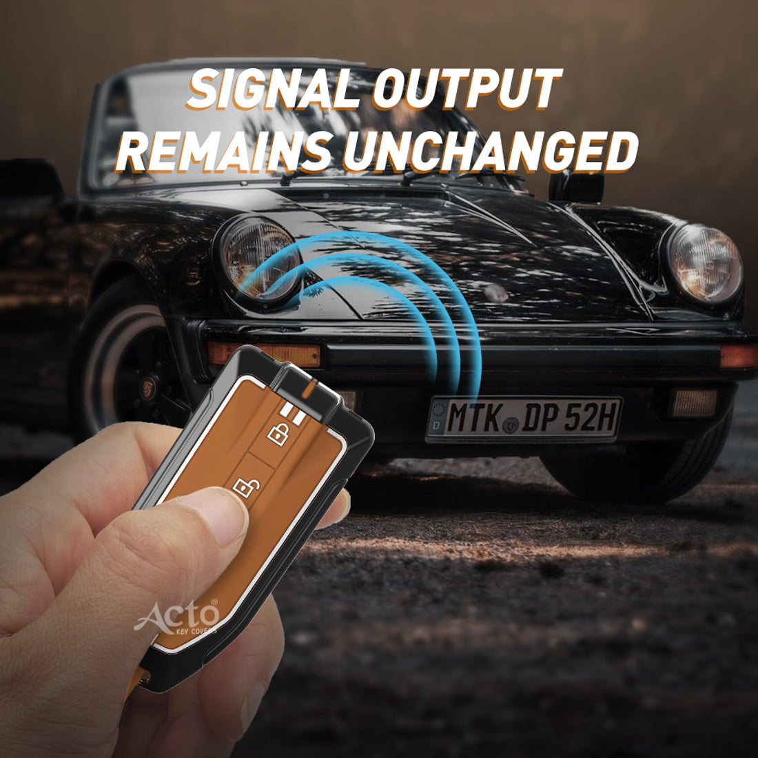 Acto Metal Sapphire Key Cover and Key chain Compatible with Mahindra BE-6,XEV9 4-Button Smart Key Pack of 1 (Glow in the Night)