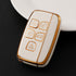 Acto TPU Gold Series Car Key Cover With Diamond Key Ring For Land Rover Sports