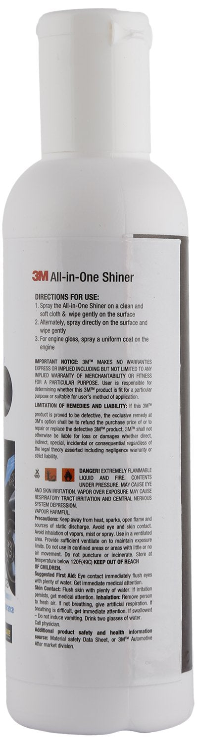 3M All-In-One Shiner (100 Ml) | Restore Shine On Plastic & Leather Parts On Bikes | Reduce Dust Accumulation