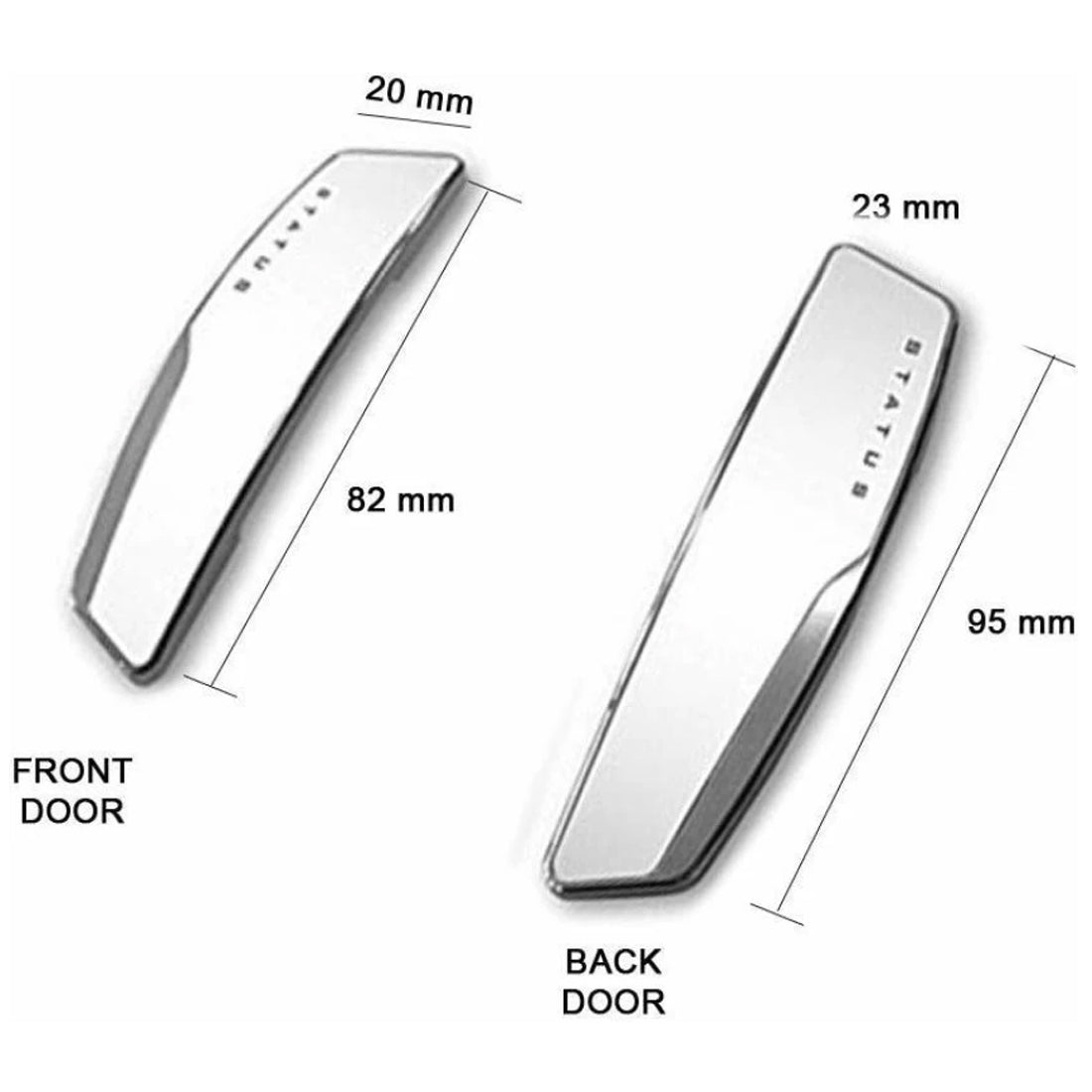 Car Status High Glossy Door Guard Edge Protector Set Of 4Pcs In White