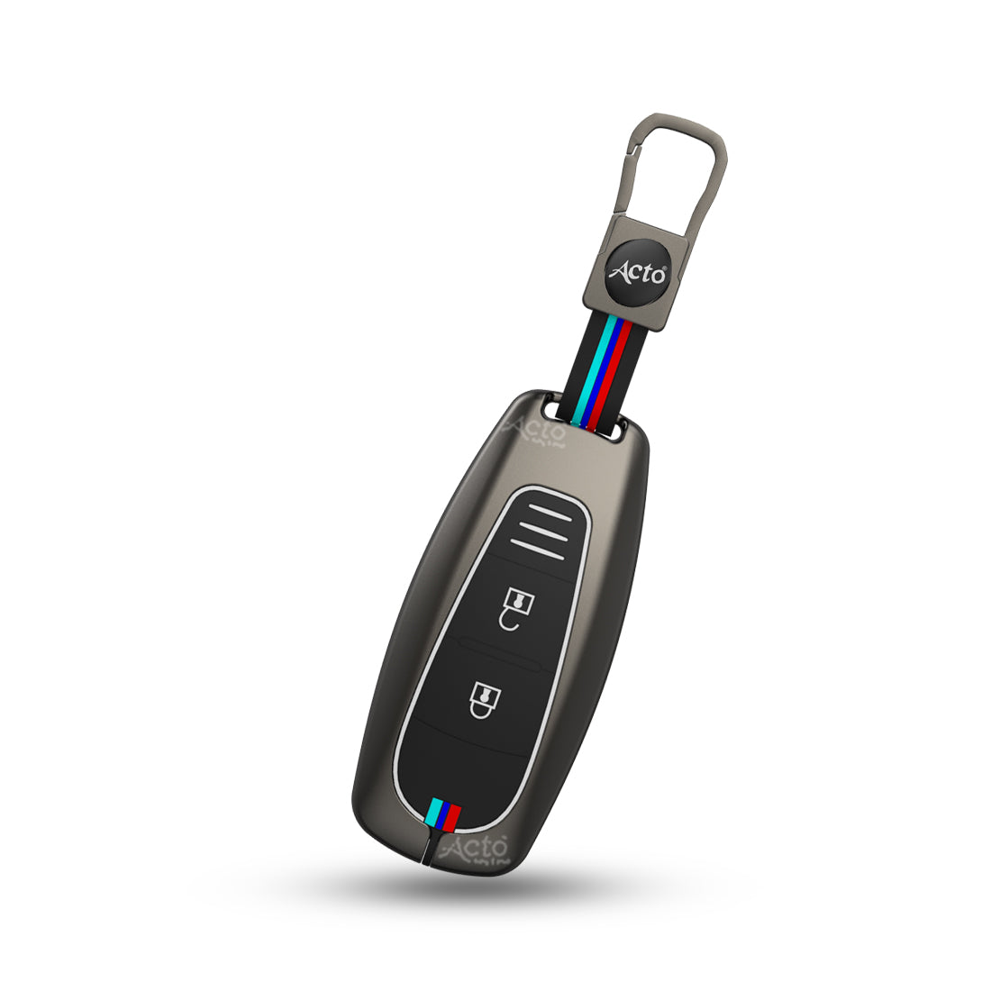 Acto Car Key Cover Metal Silicone Compatible with Maruti Suzuki