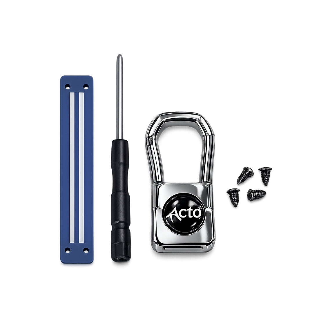 Acto Metal Sapphire Key Cover & Key Chain Compatible with Mercedes‑Benz C‑Class, M‑Class, S‑Class & GL‑Class | Premium Metal Smart Key Case | Glow in the Night Buttons | 360° Protection | Luxury Car Key Protector | Pack of 1 Set