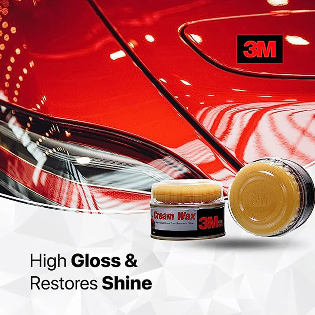 3M Cream Wax for Car – High Gloss Polish | Scratch Conceal | Long-Lasting Shine – 220g
