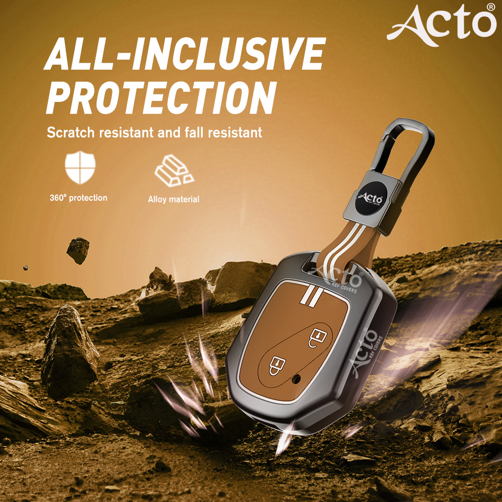 Acto Metal Sapphire Key Cover and Key chain Compatible with Honda CR-V Pack of 1 Set (Glow in the Night)