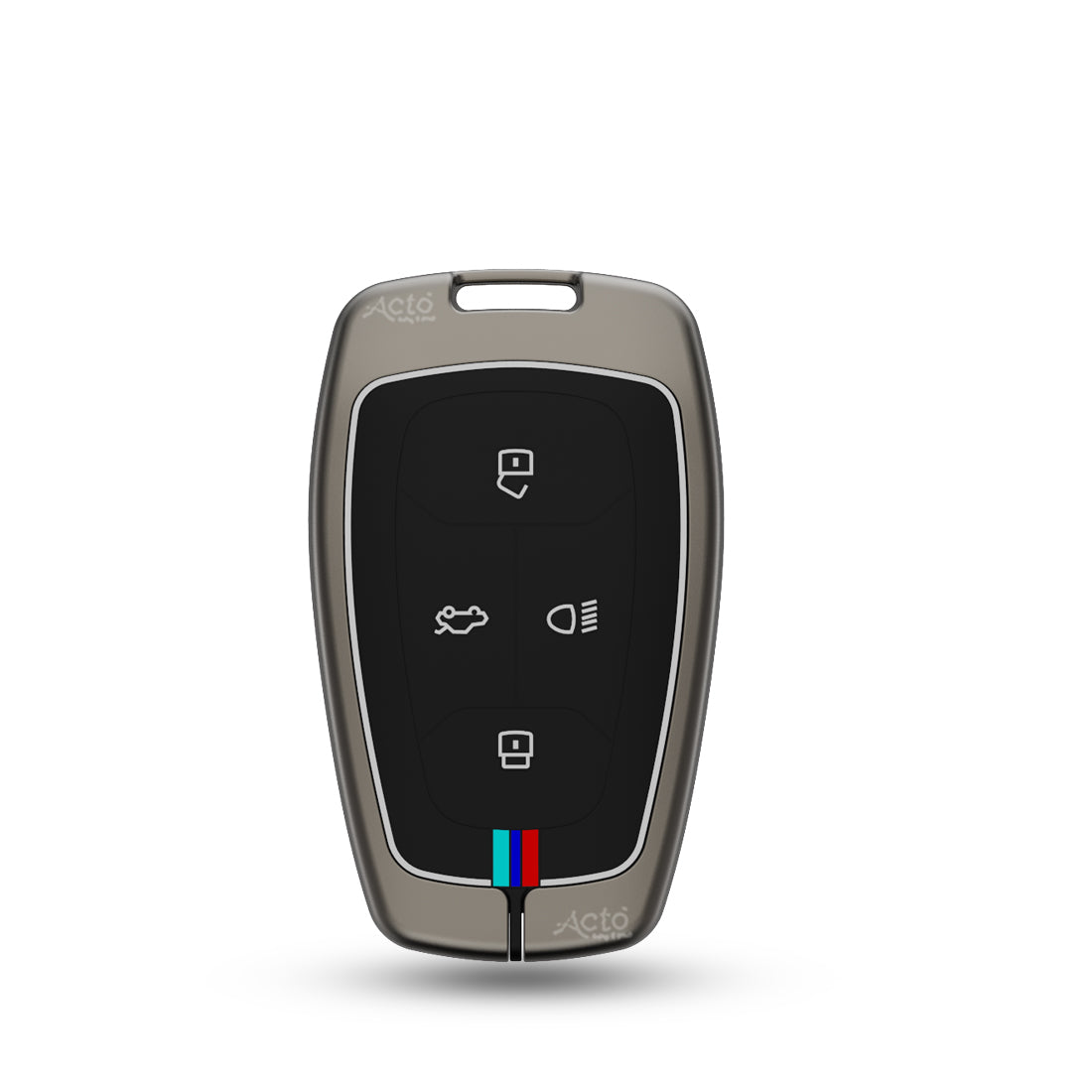 Acto Car Key Cover Metal Silicone Compatible with Tata
