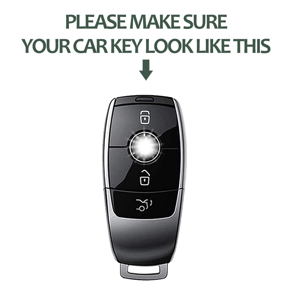 Acto TPU Gold Series Car Key Cover With Diamond Key Ring For Mercedes S-Class