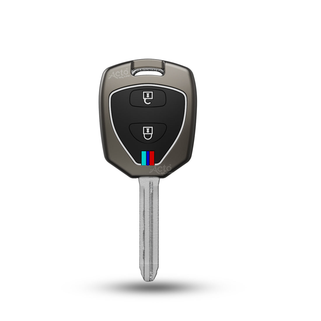 Acto Metal Sapphire Key Cover and Key chain Compatible with Toyota Camry, Corolla, Fortuner, Innova Pack of 1 Set (Glow in the Night)