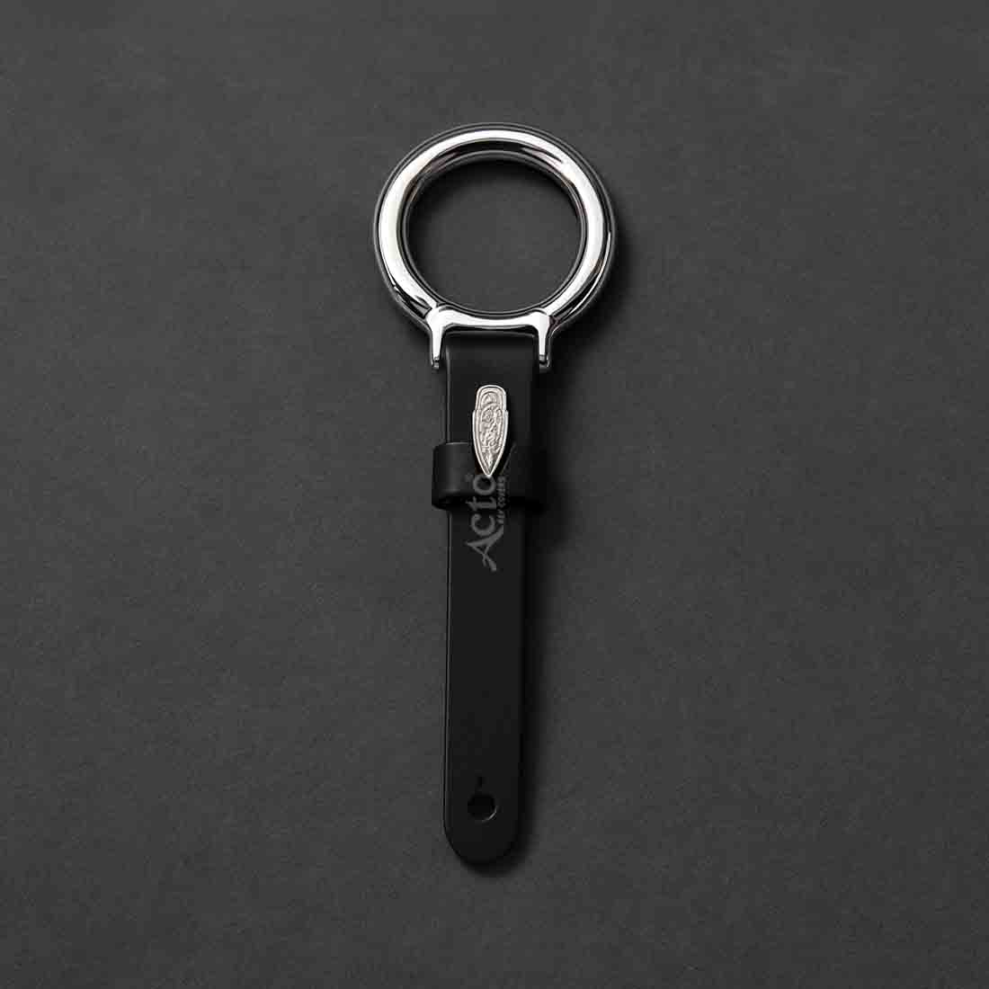 ACTO PU Leather Key Cover with Leather Key Chain Compatible with Hyundai Venue 2025+ 4 Button Smart Key Pack of 1 Pcs