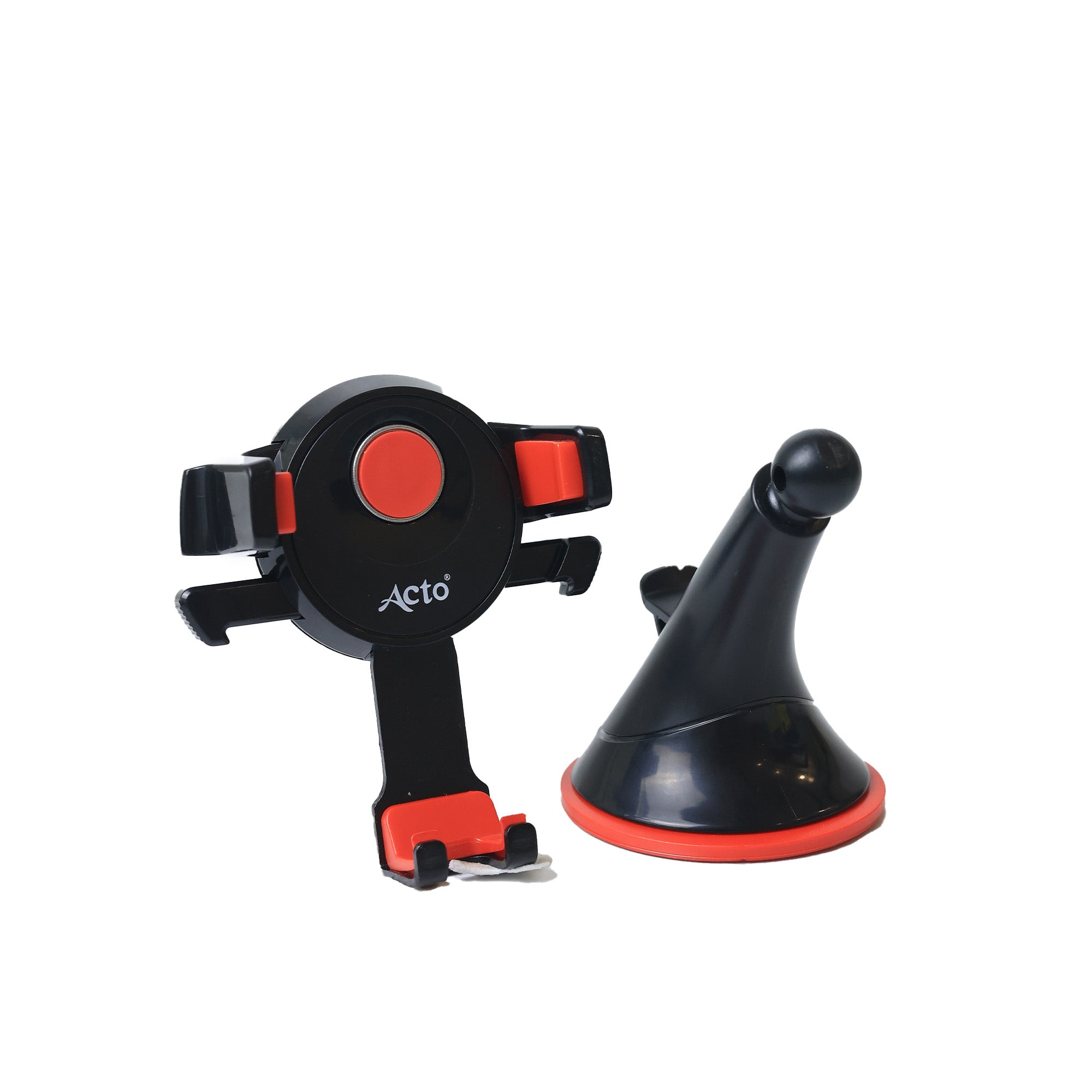 Acto Universal Car Mobile Holder, Sleek Design and Powerful Suction for Car Dashboard, Windscreen & Table Desk 360 Rotation