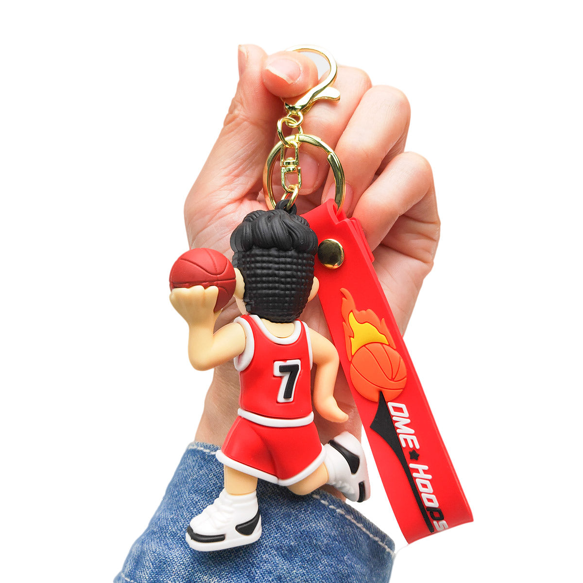 3D PVC Cartoon Keychain Basketball