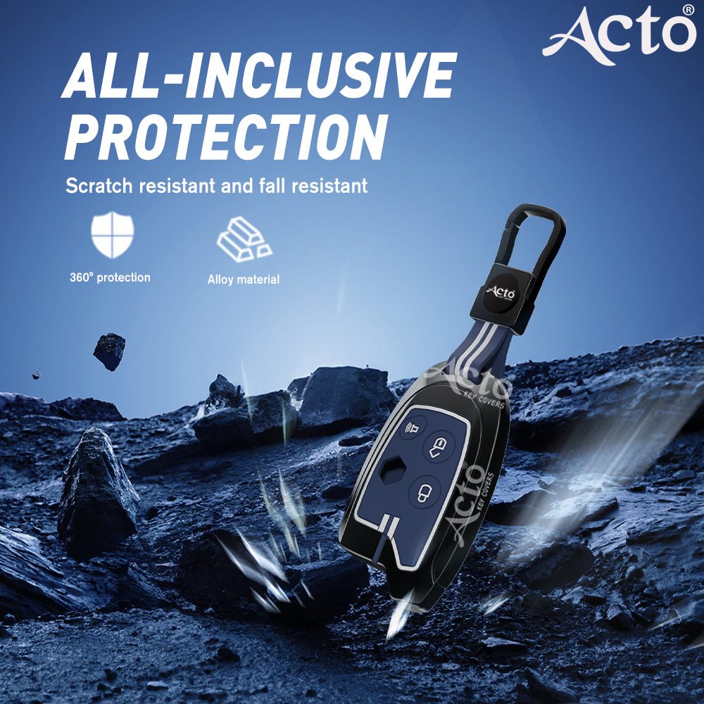 Acto Metal Sapphire Key Cover and Key chain Compatible with Suzuki Nippon Pack of 1 Set (Glow in the Night)