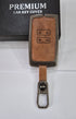 ACTO Metal Leather Car key cover with key chain Compatible With Renault