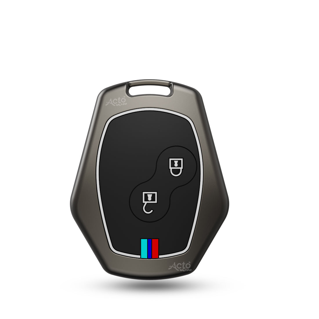 Acto Metal Sapphire Key Cover and Key chain Renault Duster, Lodgy, Logan & Verito Compatible with  Pack of 1 Set (Glow in the Night)